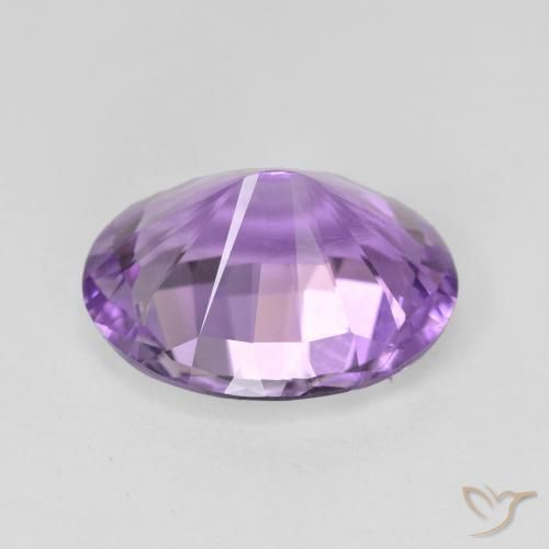 Ametista Viola tendente al rosa naturale da 5.95 ct, Ovale, VVS-VS