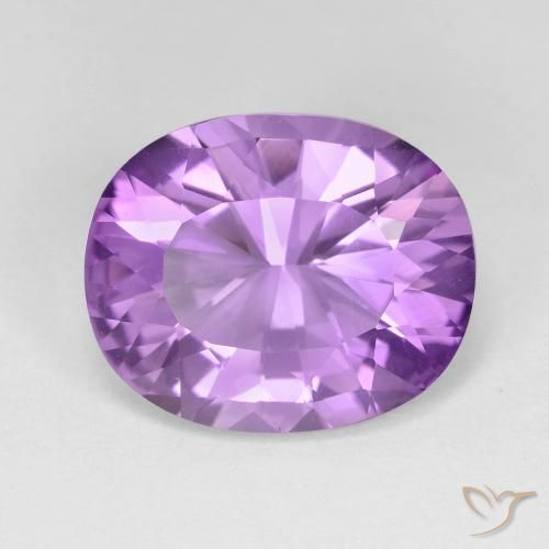 6.63ct Naturale violaceo Ametista, Ovale, VVS-VS