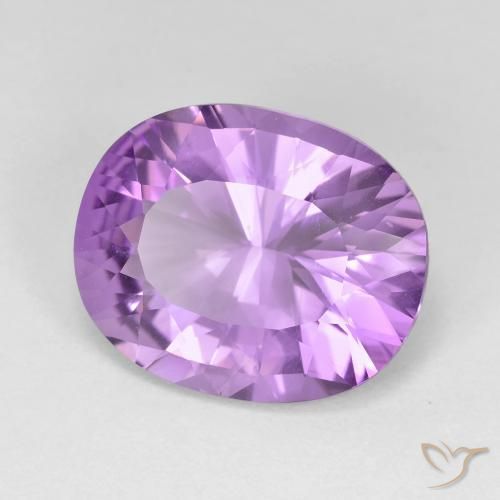 Ametista violaceo naturale da 6.63 ct, Ovale, VVS-VS