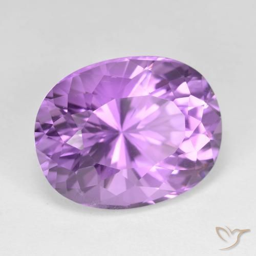 Ametista Viola violaceo medio naturale da 12.86 ct, Ovale, VVS-VS