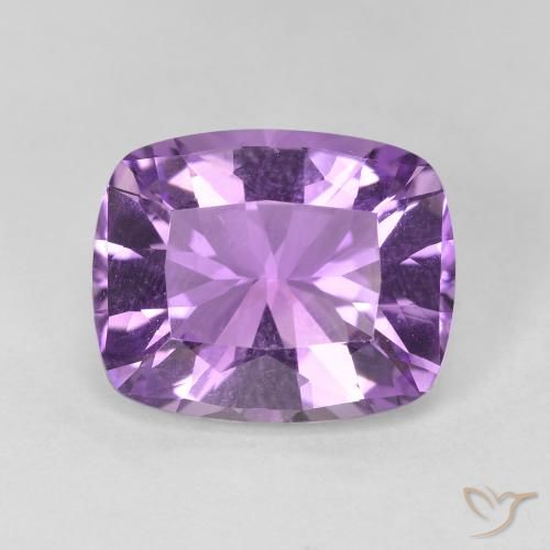 5.68ct Naturale Violetto rosato Ametista, Cuscino, VVS