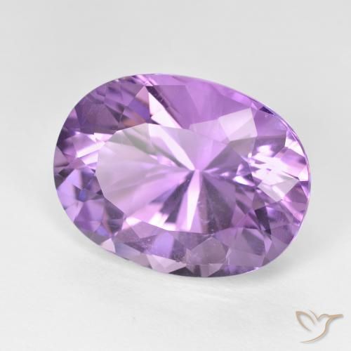 Ametista Viola medio naturale da 11.53 ct, Ovale, VVS