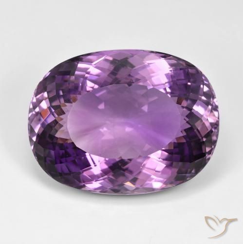 100.51ct Naturale Viola chiaro-medio Ametista, Ovale, IF