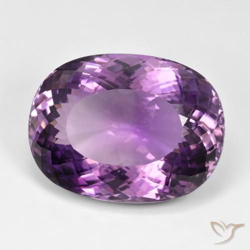 Ametista Viola chiaro-medio naturale da 100.51 ct, Ovale, IF
