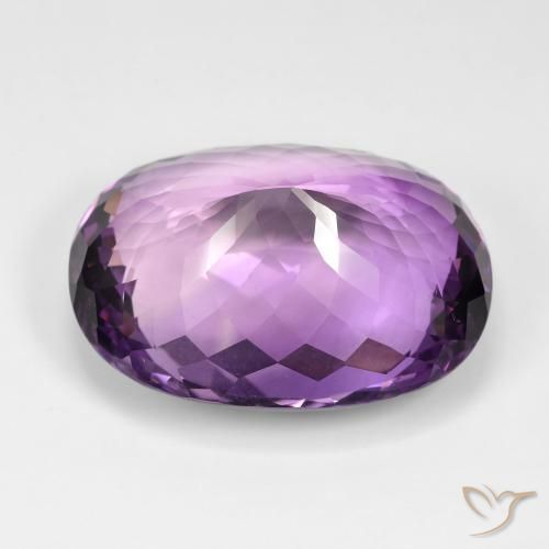 Ametista Viola chiaro-medio naturale da 100.51 ct, Ovale, IF