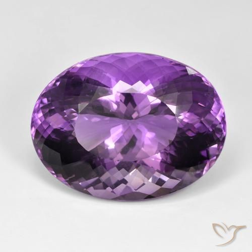89.75ct Naturale violaceo Ametista, Ovale, IF
