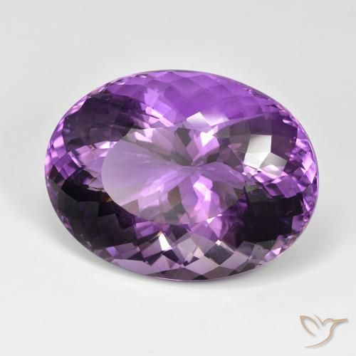 Ametista violaceo naturale da 89.75 ct, Ovale, IF