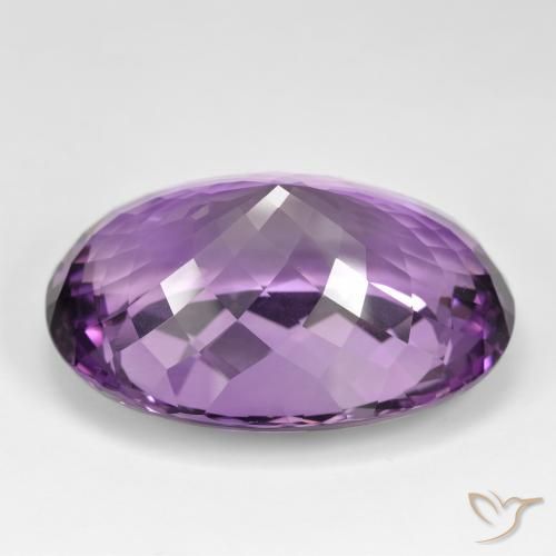 Ametista Viola chiaro-medio naturale da 105.24 ct, Ovale, IF
