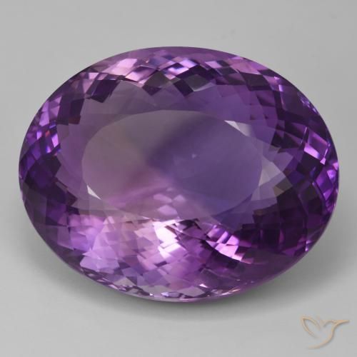 93.86ct Naturale Viola rosa medio Ametista, Ovale, IF