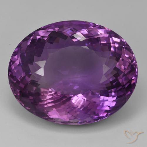 98.10ct Naturale Viola medio Ametista, Ovale, IF