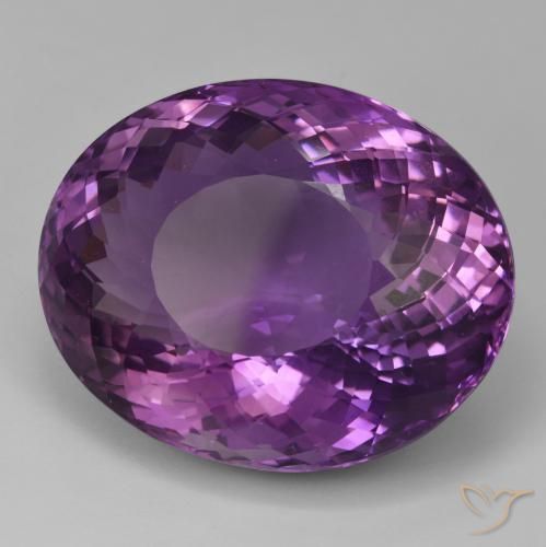 Ametista Viola medio naturale da 98.10 ct, Ovale, IF