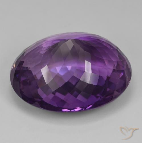 Ametista Viola medio naturale da 98.10 ct, Ovale, IF