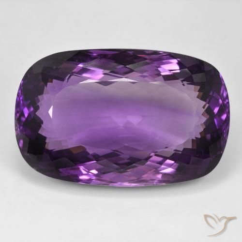 Ametista Viola medio naturale da 115.26 ct, Taglio a cuscino, IF
