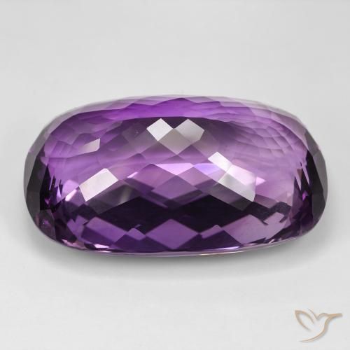 Ametista Viola medio naturale da 115.26 ct, Taglio a cuscino, IF