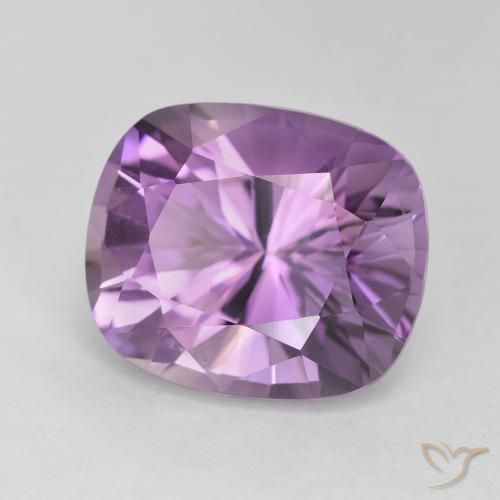 Ametista Viola chiaro-medio naturale da 8.25 ct, Cuscino, VVS