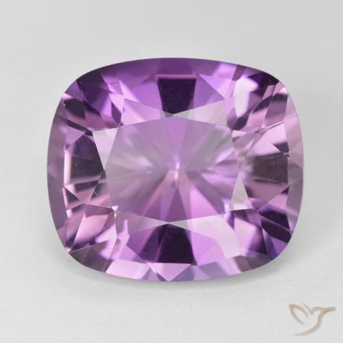 Ametista Viola chiaro-medio naturale da 10.07 ct, Cuscino, VVS