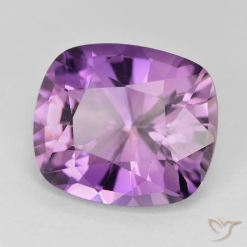 Ametista Viola chiaro-medio naturale da 10.07 ct, Cuscino, VVS