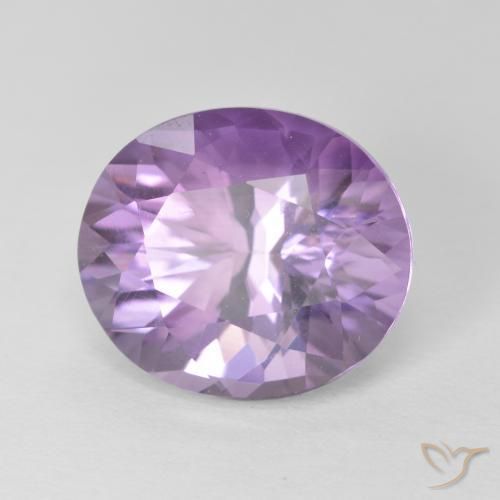 Ametista Viola chiaro naturale da 5.07 ct, Ovale, VS