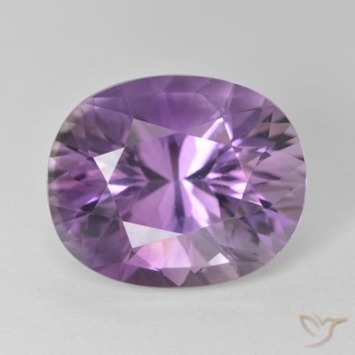 9.17ct Naturale Medium Light Purplish-Violet Ametista, Ovale, VS