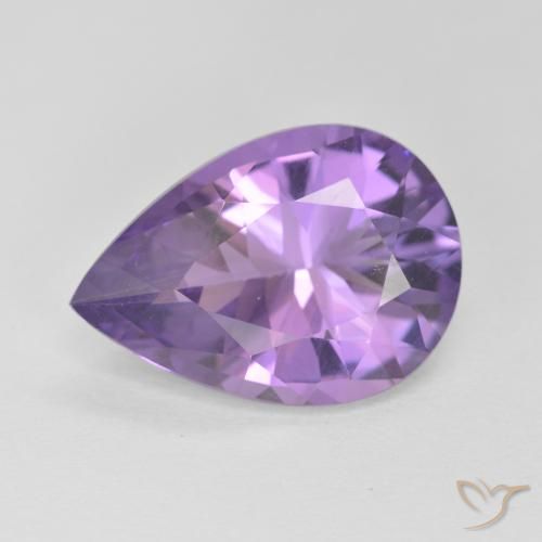 5.39ct Naturale Viola medio Ametista, Forma a pera, VVS