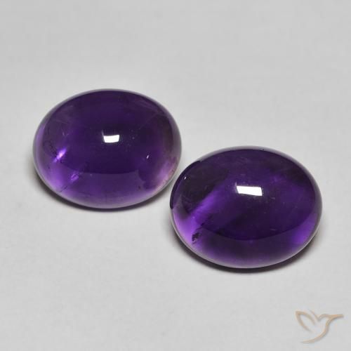 5.50ctw Naturale Viola scuro Ametista, Ovale, Trasparente