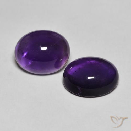Gemme di Ametista Viola scuro naturale da 5.50 ct, Ovale, Trasparente