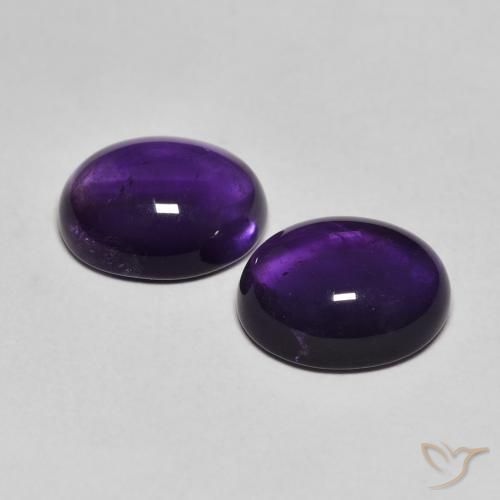 Gemme di Ametista Viola scuro naturale da 5.50 ct, Ovale, Trasparente