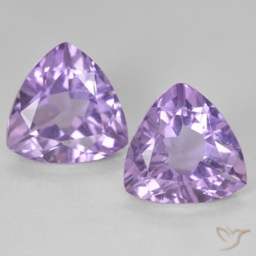 5.70ctw Naturale Viola tendente al rosa Ametista, Taglio trillion, VS