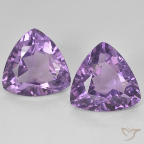 Gemme di Ametista Melanzane Viola naturale da 5.62 ct, Taglio trillion, VVS-VS