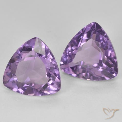 Gemme di Ametista Melanzane Viola naturale da 5.62 ct, Taglio trillion, VVS-VS