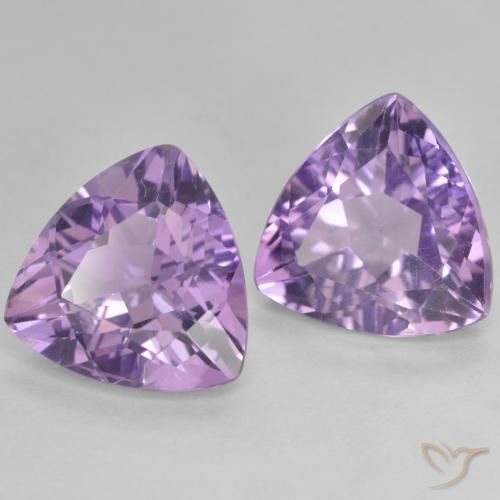Gemme di Ametista Melanzane Viola naturale da 5.57 ct, Taglio trillion, VVS-VS