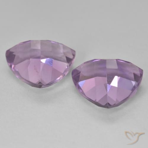 Gemme di Ametista Viola medio naturale da 5.77 ct, Taglio trillion, VS