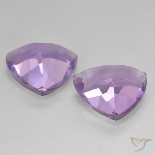 Gemme di Ametista Viola medio naturale da 5.55 ct, Taglio trillion, VS