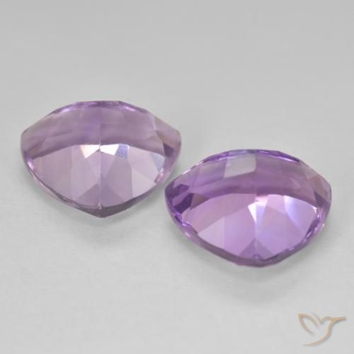 Gemme di Ametista Viola medio naturale da 5.63 ct, Taglio trillion, VS