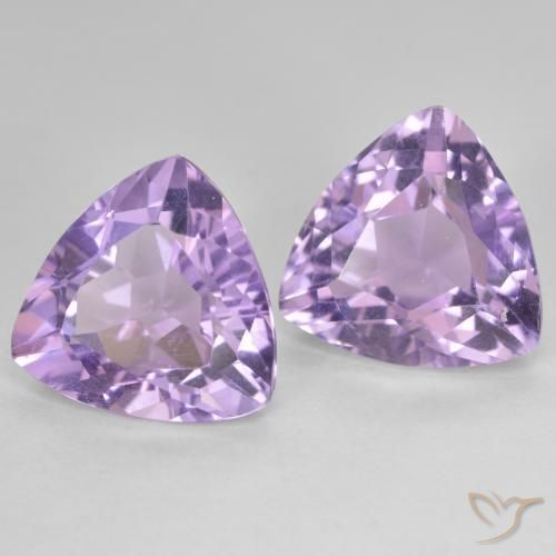 Gemme di Ametista Melanzane Viola naturale da 5.64 ct, Taglio trillion, VS