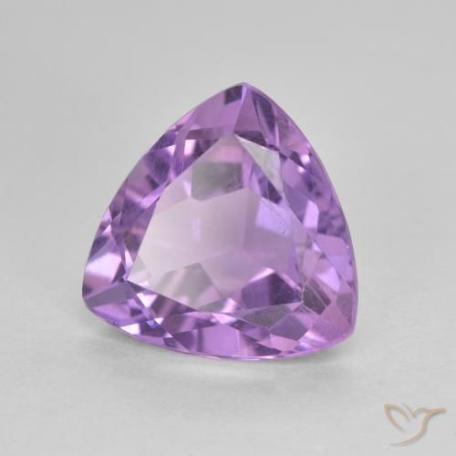 Ametista viola vivido naturale da 3.08 ct, Taglio trillion, VS