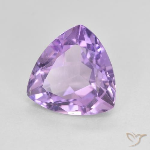 Ametista Viola tendente al rosa naturale da 2.88 ct, Taglio trillion, VS