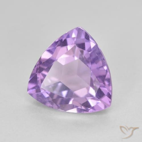 Ametista Viola medio naturale da 3.24 ct, Taglio trillion, VVS-VS