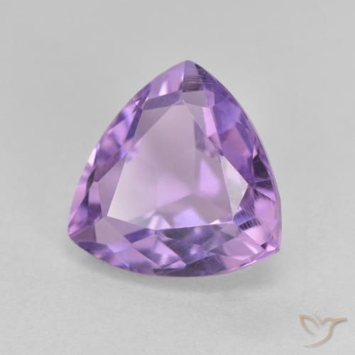 Ametista Viola medio naturale da 3.28 ct, Taglio trillion, VS