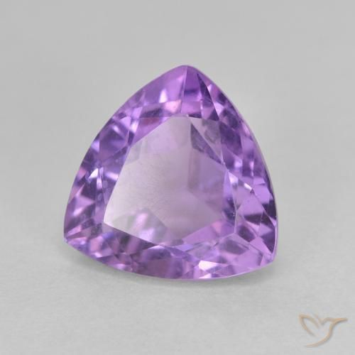 Ametista Viola tendente al rosa naturale da 3.21 ct, Taglio trillion, VS