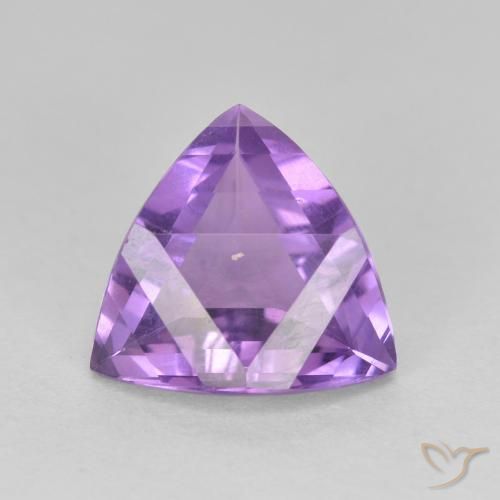 2.85ct Naturale Viola medio Ametista, Taglio trillion, VS