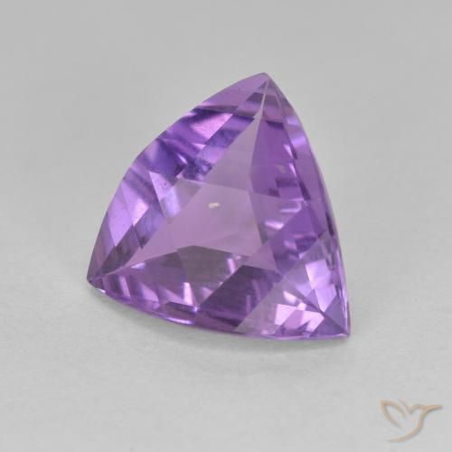 Ametista Viola medio naturale da 2.85 ct, Taglio trillion, VS