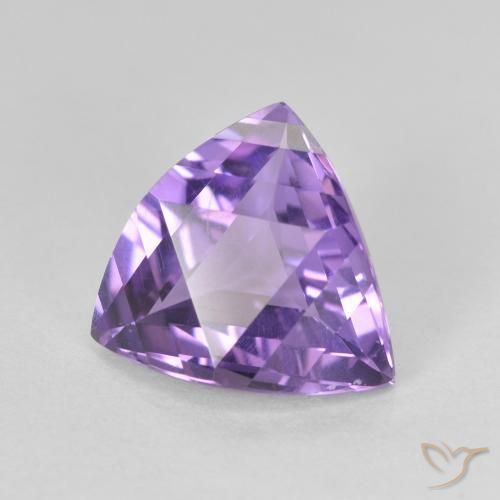 Ametista viola vivido naturale da 3.06 ct, Taglio trillion, VVS-VS