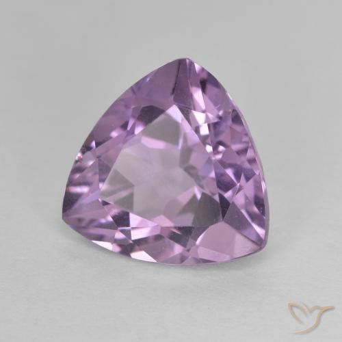 Ametista Viola tendente al rosa naturale da 2.79 ct, Taglio trillion, VVS