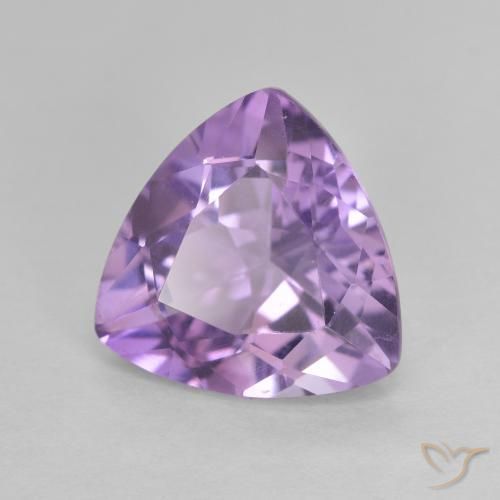 Ametista Viola Iris Rosato naturale da 2.92 ct, Taglio trillion, VVS