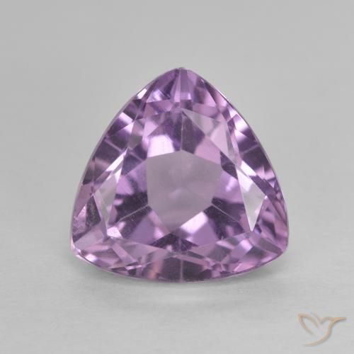 3.18ct Naturale Viola tendente al rosa Ametista, Taglio trillion, VVS