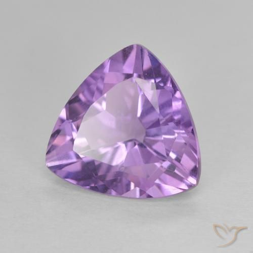Ametista Viola tendente al rosa naturale da 2.77 ct, Taglio trillion, VVS