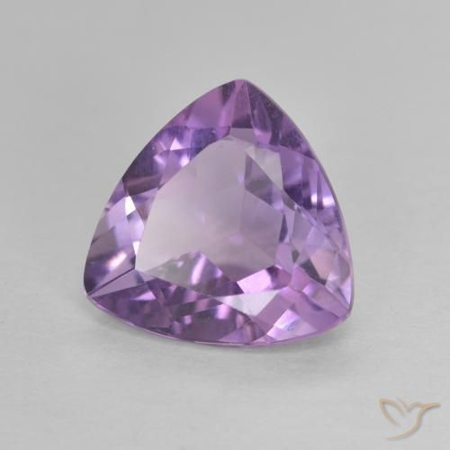 Ametista Melanzane Viola naturale da 2.63 ct, Taglio trillion, VVS