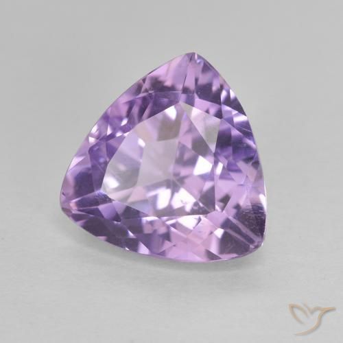 Ametista Viola medio naturale da 2.90 ct, Taglio trillion, VS