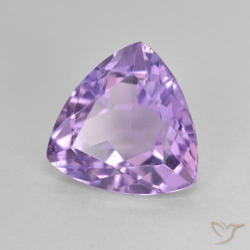 Ametista Viola medio naturale da 2.98 ct, Taglio trillion, VS